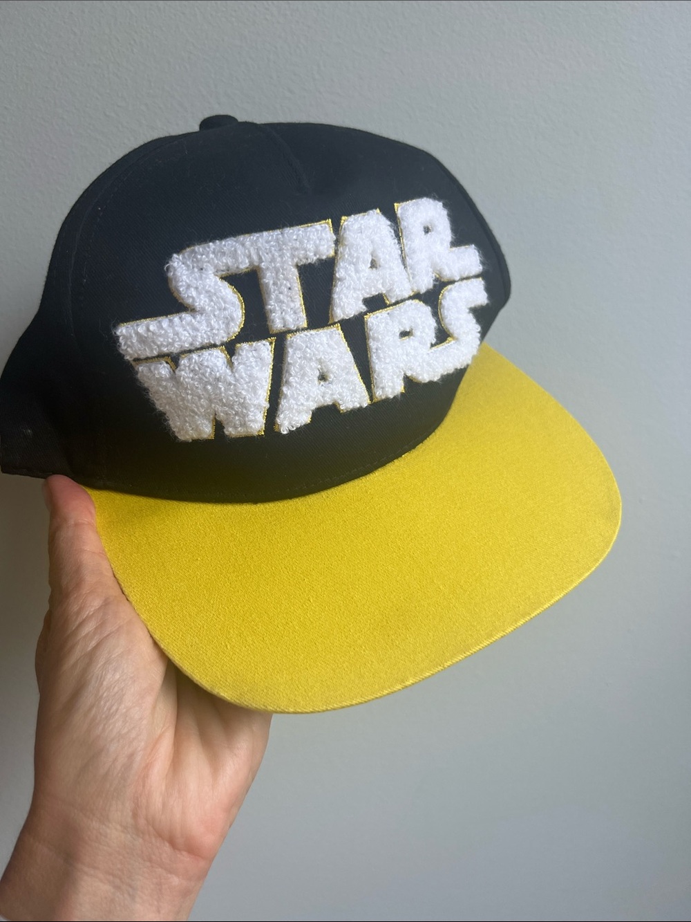 Star Wars Black Cap with Yellow Brim and White Patch Logo